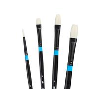 Princeton Pinceles para acrílico Aspen – cerda sintética, mango largo – Set de 4