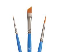 PRINCETON ARTIST BRUSH CO. PRINCETON SelectArtiste, Pinceles para multi-técnica de bellas artes, Sintético, Combinados, Mango Corto, Bolsa de plásico, 3 unidades