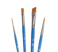 PRINCETON ARTIST BRUSH CO. PRINCETON SelectArtiste, Pinceles para multi-técnica de bellas artes, Sintético, Combinados, Mango Corto, Bolsa de plásico, 4 unidades