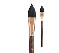 Princeton Artist Brush Neptune - Pinceles para acuarela, serie 4750, ardilla sintética, marrón, Size 75 Oval Wash