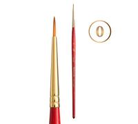 Princeton Heritage, Pincel Taklon Dorado para Acuarela y acrílico, Serie 4050 Sable sintético Redondo, tamaño 0