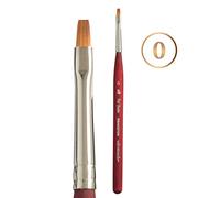 Princeton Velvetouch Artiste, Mixed-Media Brush for Acrylic, Watercolor & Oil, Series 3950 Mini Flat Shader Luxury Synthetic, Size 0