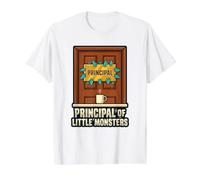 Principal of Little Monsters Maestro Humor Monstruo Halloween Camiseta gráfica económica, Hombre, Blanco, S