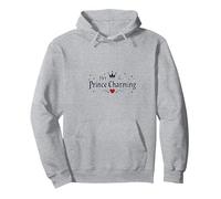 Príncipe Azul - Su Amor Romántico de Cuento de Hadas Sudadera con Capucha, Unisex para Adultos, Gris Jaspeado, S