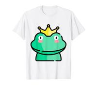 Príncipe de la realeza Rana coronada Camiseta gráfica económica, Hombre, Blanco, M