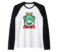 Príncipe de la realeza rana coronada Camiseta Manga Raglan