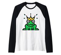 Príncipe de la realeza rana coronada Camiseta Manga Raglan