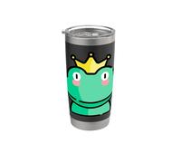 Príncipe de la realeza rana coronada Vaso térmico de acero inoxidable de doble pared