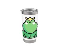 Príncipe de la realeza rana coronada Vaso térmico de acero inoxidable de doble pared