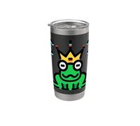 Príncipe de la realeza rana coronada Vaso térmico de acero inoxidable de doble pared