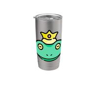 Príncipe de la realeza rana coronada Vaso térmico de acero inoxidable de doble pared