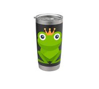 Príncipe de la realeza rana coronada Vaso térmico de acero inoxidable de doble pared