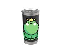 Príncipe de la realeza rana coronada Vaso térmico de acero inoxidable de doble pared