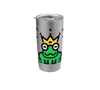 Príncipe de la realeza rana coronada Vaso térmico de acero inoxidable de doble pared