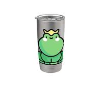 Príncipe de la realeza rana coronada Vaso térmico de acero inoxidable de doble pared