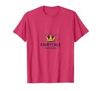 Príncipe Encantador Hadas Material Corona Magia Camiseta, Hombre, Rojo Jaspeado, XXL