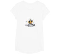 Príncipe Encantador Hadas Material Corona Magia Camiseta, Niñas, Blanco, Grande