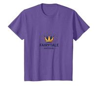 Príncipe Encantador Hadas Material Corona Magia Camiseta, Niños, Morado Jaspeado, 12 años