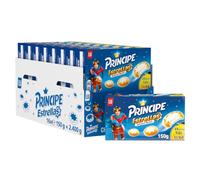 Príncipe Estrellas Galletas Cubiertas de Chocolate Blanco y Rellenas de Crema de Leche, Pack de 16 x 150g