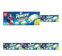 Príncipe Estrellas, Galletas Cubiertas de Chocolate Blanco y Rellenas de Crema de Leche y en Forma de Estrella, 225g (Paquete de 5)