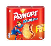 Príncipe Maxi Choc Galletas Sandwich Rellenas de Doble Crema de Chocolate con Leche Formato Familiar 3 x 250g