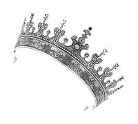 Príncipe metálico brillante para hombre, se adapta a varios atuendos e incidentes de celebración, tocado de coronilla para hombre, Blanco K, Talla única