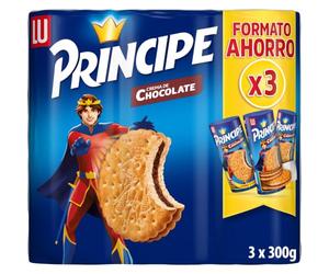 Príncipe Original, Galletas Sándwich Rellenas de Crema de Chocolate con Leche, Pack Ahorro 3 x 300g