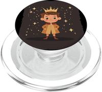 Príncipe real con corona para un clásico abalorio de cuento de hadas PopSockets PopGrip para MagSafe