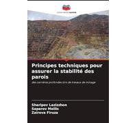Principes techniques pour assurer la stabilité des parois: des carrières profondes lors de travaux de minage