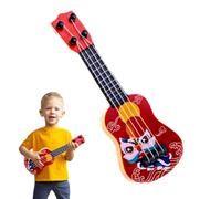 Principiante de Guitarra para niños: Soporte para el dominio del Ritmo, Cuerpo de Dibujos Animados de Registro de simulación, Mini Juguete de Cuerda , Estuche de Accesorios de Resina, Kit de UK