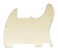 Principiante Golpeador De Guitarra Eléctrica Golpeador De Guitarra Eléctrica 8 Agujeros En Blanco Para Piezas Repuesto Estilo Moderno Estándar(3Ply Cream)