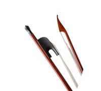 principiante Práctica Arco Violín Arco de violín de madera brasileño 4/4 arco de violín ébano contrapunto pelo de arco de cola de caballo Natural