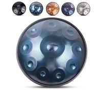Principiante Tambor de Lengua Re menor 10 notas 58cm 432Hz/440Hz Handpan Drum de acero con bolsa de tambor Handpan, mazos y paño libre de polvo (Color : Blue, Size : 432Hz)