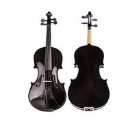 Principiante Violín Negro Madera De Arce Estudiante Violín Violín Arco Hombro Resto Caso (Color : 1/2)