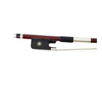 principiantes arco de violín 4/4 Arco De Contrabajo Hecho A Mano Arco De Madera Brasileño Pelo De Caballo Blanco Arco De Ébano Color Rana Incrustación De Concha Adecuado Para Jugar