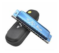 principiantes armonica Armónica De Blues Armónica Diatónica Profesional De 12 Agujeros Tecla C Peine De Aluminio Órgano Bucal De Blues Para Todos(Blue)