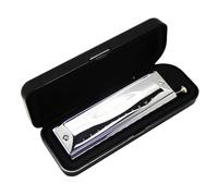 Principiantes Armónica Diatonic Harmonica Key Of C Armónica Cromática 12 Agujeros 48 Notas ABS Peine Instrumento Profesional(Sliver Key of A)