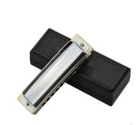 Principiantes Armónica Diatonic Harmonica Key Of C Armónica De Blues Diez Agujeros En Clave C Instrumento Para Principiantes Con Rejilla Cobre Galvanizado(F-key Silver)