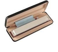 Principiantes Armónica Diatonic Harmonica Key Of C Armónica Polifónica De 28 Agujeros Para Principiantes Y Adultos(Silver Chord E Standard)