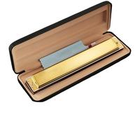 Principiantes Armónica Diatonic Harmonica Key Of C Armónica Polifónica De 28 Agujeros Para Principiantes Y Adultos(Gold Chord C)