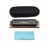 Principiantes Armónica Diatonic Harmonica Key Of C Armónicas De Blues Diatónicas De 10 Agujeros Instrumento Musical De Viento Madera Melódica(Key of E Black)