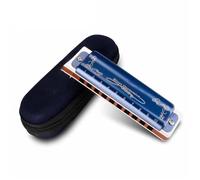 Principiantes Armónica Diatonic Harmonica Key Of C Armónicas De Blues Diatónicas De 10 Agujeros Instrumento Musical De Viento Madera Melódica(Key of bA Blue)
