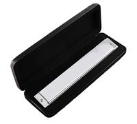 Principiantes Armónica Diatonic Harmonica Key Of C Instrumento Polifónico De 28 Agujeros En Clave C Para Principiantes Adultos Nivel De Entrada Con Acento(28-hole polyphonic C in silver)