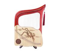 Principiantes arpa 24 Cuerdas Fácil De Aprender Pequeño Instrumento De Arpa Mini Lira Música Nicho Profesional Accesorios Para Instrumentos Musicales(Orange)
