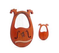 Principiantes arpa Arpa de caoba de madera de 16/19 cuerdas, instrumento Musical clásico con afinación para amantes de la música, fácil de aprender(16C)