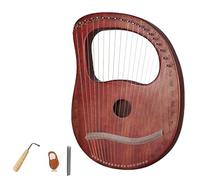 Principiantes arpa Arpa De Lira De 16/19 Cuerdas, Canción De Amor, Música, Laúd De Pulgar, Instrumento De Cuerda, Regalo Con Llave Para Afinar(19Dark brown)