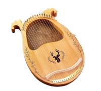 Principiantes arpa Arpa De Lira De 16 Cuerdas Arpa De Madera De Caoba Instrumento Musical De Cuerda Para Piano Con Llave Para Afinar Cuerdas De Repuesto(16 Wood)