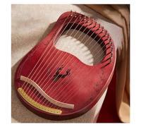 Principiantes arpa Arpa De Lira De 16 Cuerdas Arpa De Madera De Caoba Instrumento Musical De Cuerda Para Piano Con Llave Para Afinar Cuerdas De Repuesto(16 red)
