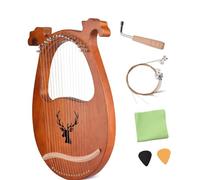 Principiantes arpa Arpa De Lira De 16 Cuerdas Cuerdas De Madera Maciza Patrón De Instrumento Cuerdas De Martillo De Afinación Púas De Tela Para Principiantes