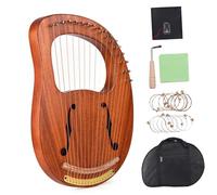 Principiantes arpa Arpa De Lira De Madera De 16 Cuerdas Cuerdas De Metal Instrumento De Cuerda De Madera Maciza Con Bolsa De Transporte Llave Para Afinar